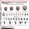 Service Caster 5'' Red Poly Swivel 1-3/8'' Expanding Stem Caster with Brake SCC-EX20S514-PPUB-RED-PLB-138 - alternate 4